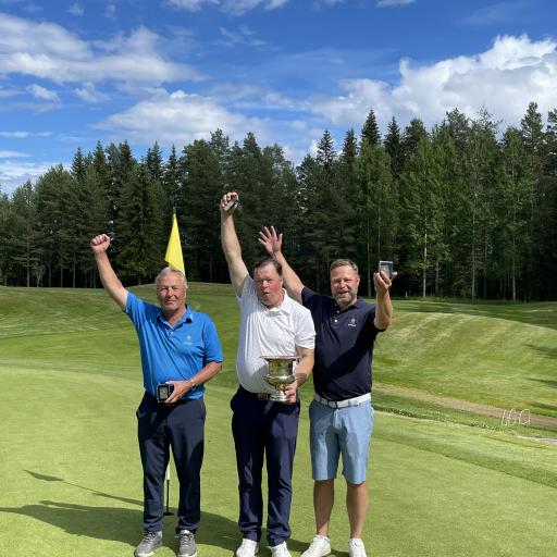 Voittajat: Ari Vauhkonen (2.) Matti Moilanen (1.) ja Sebastian Nymark (3.) 